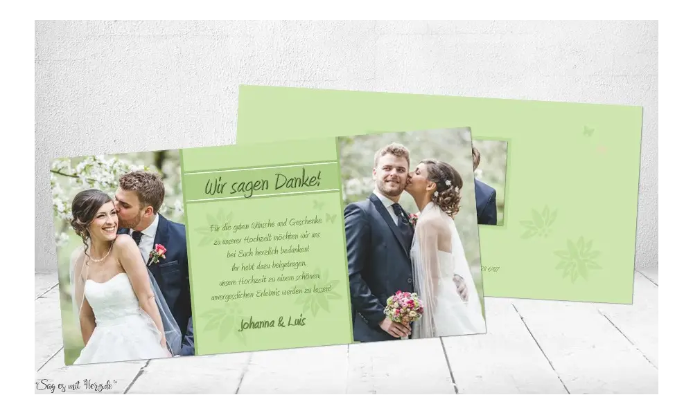 Danksagungskarten-Hochzeit