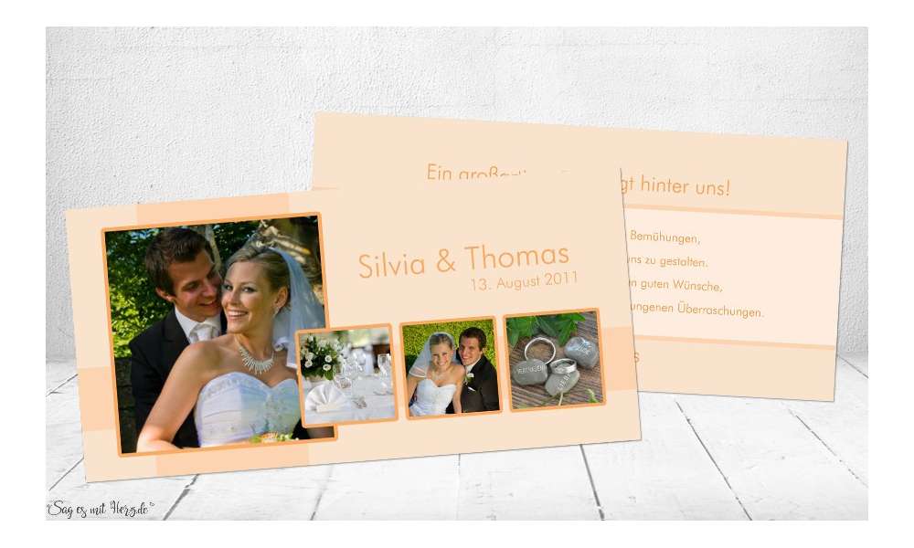 Danksagungskarten-Hochzeit
