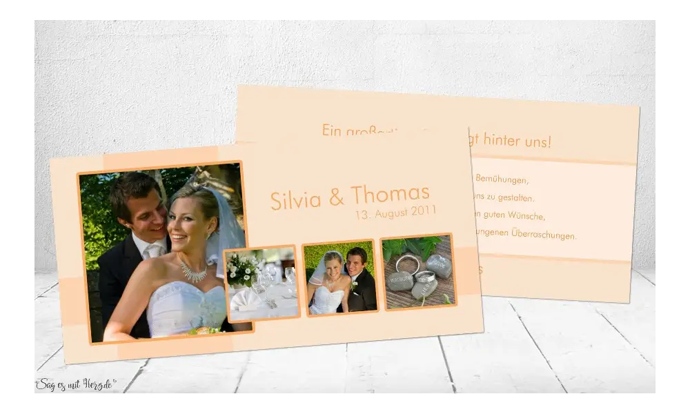 Danksagungskarten-Hochzeit