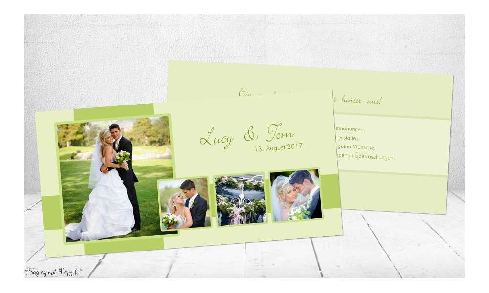 Danksagungskarten-Hochzeit