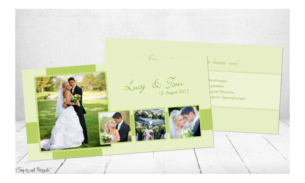 Danksagungskarten-Hochzeit
