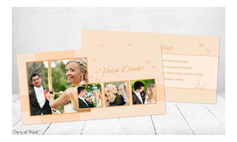 Danksagungskarten-Hochzeit