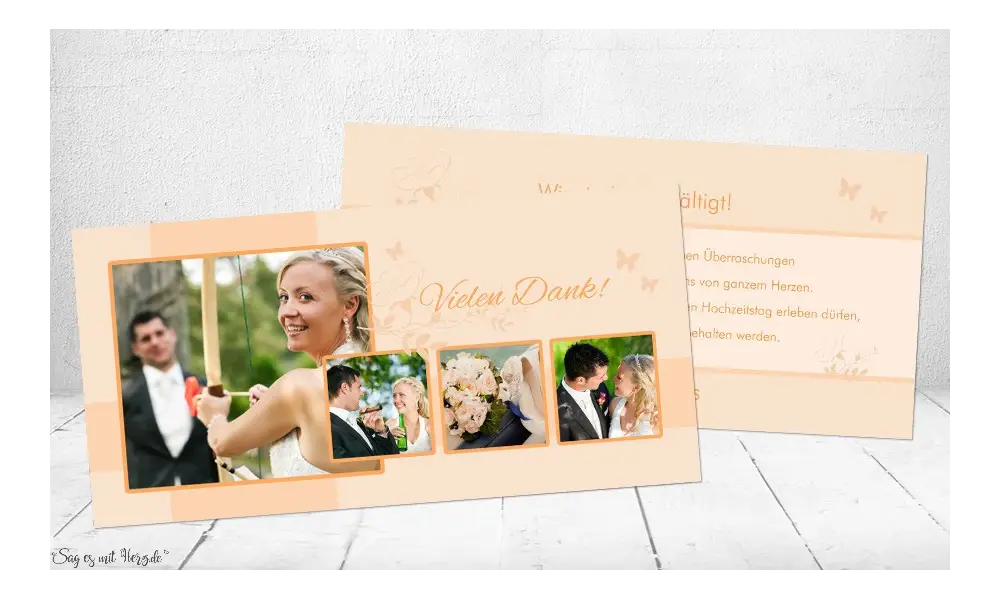 Danksagungskarten-Hochzeit