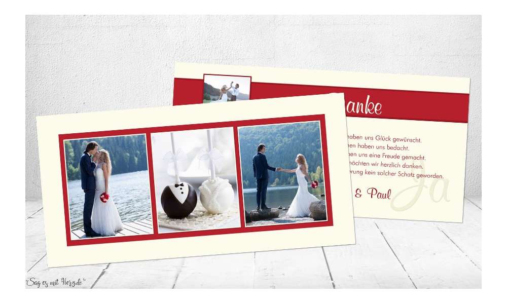 Danksagungskarten-Hochzeit