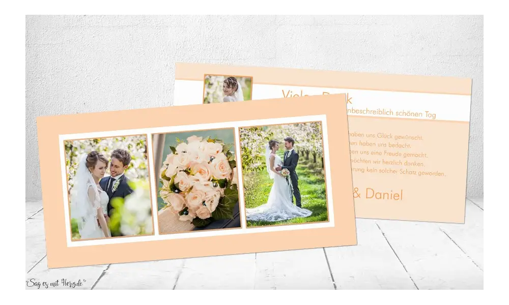 Danksagungskarten-Hochzeit