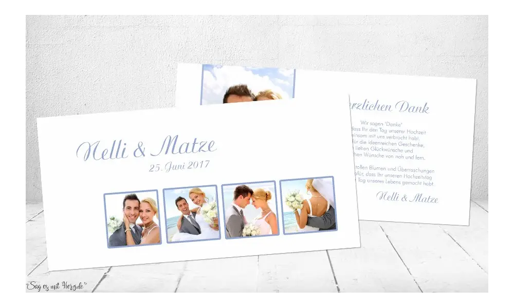 Danksagungskarten-Hochzeit