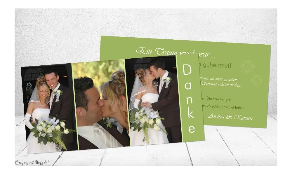 Danksagungskarten-Hochzeit