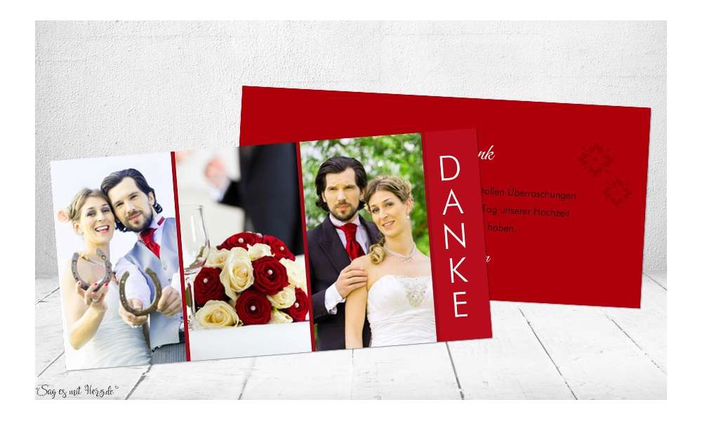 Danksagungskarten-Hochzeit