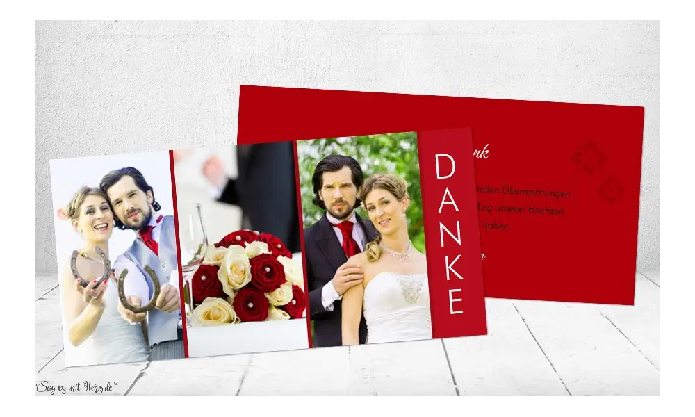 Danksagungskarten-Hochzeit
