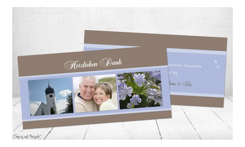 Danksagungskarten-Hochzeit