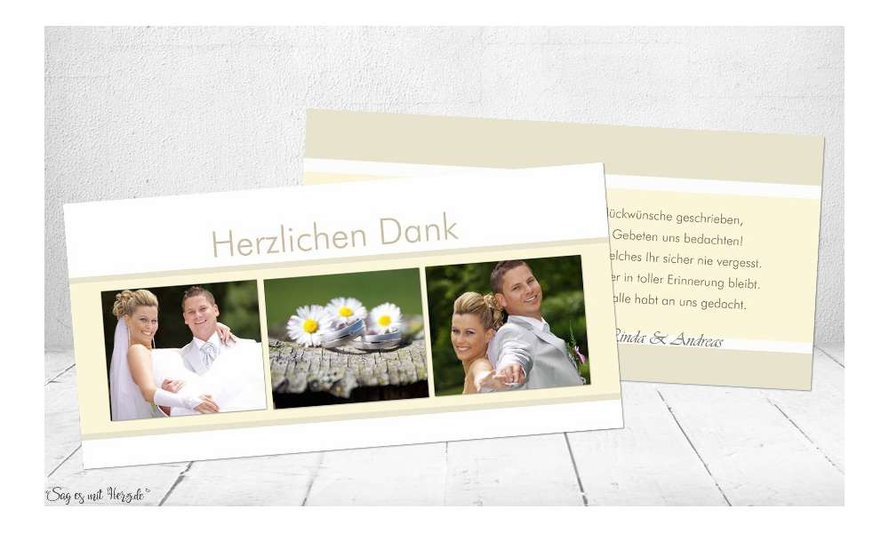 Danksagungskarten-Hochzeit
