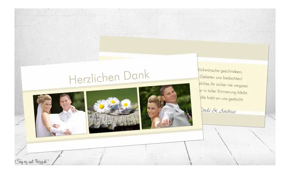 Danksagungskarten-Hochzeit