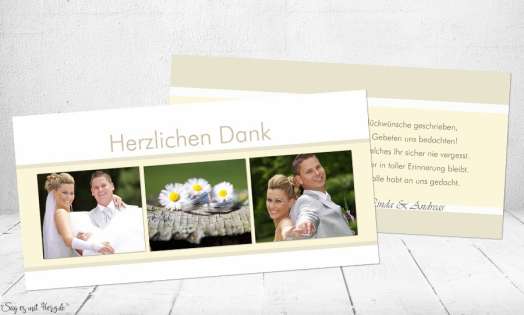 Danksagungskarten-Hochzeit