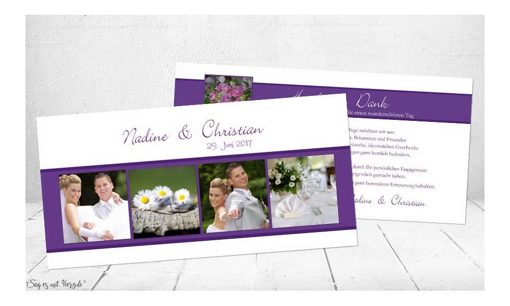 Danksagungskarten-Hochzeit