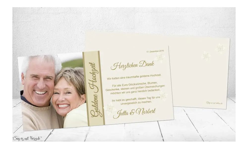 Danksagungskarten-Hochzeit