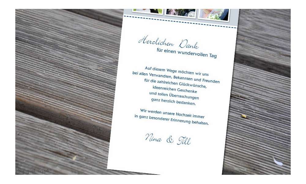 Danksagungskarte Hochzeit