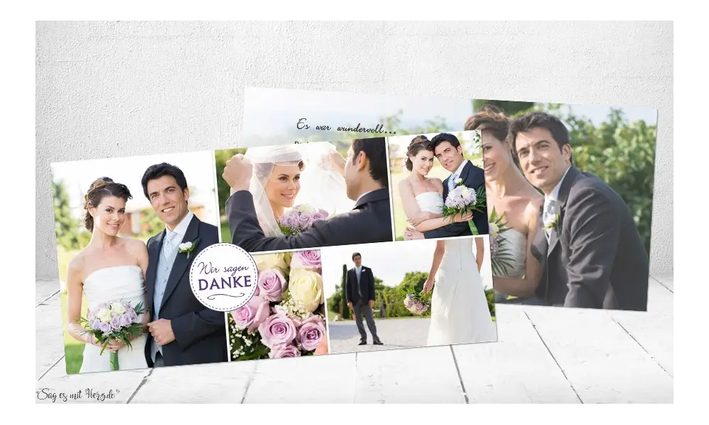 Danksagungskarte Hochzeit