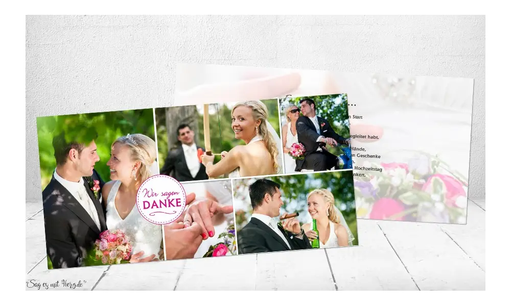 Danksagungskarte Hochzeit