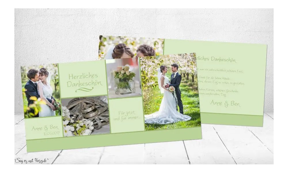 Danksagungskarte Hochzeit