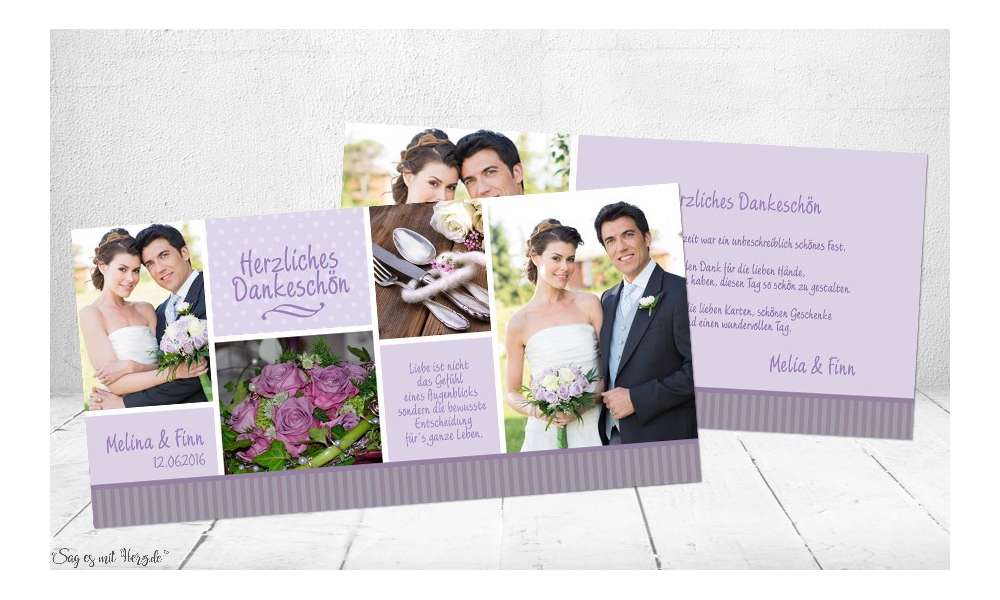 Danksagungskarte Hochzeit