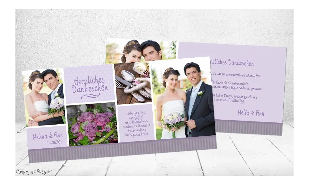 Danksagungskarte Hochzeit