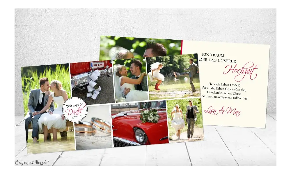 Danksagungskarte Hochzeit