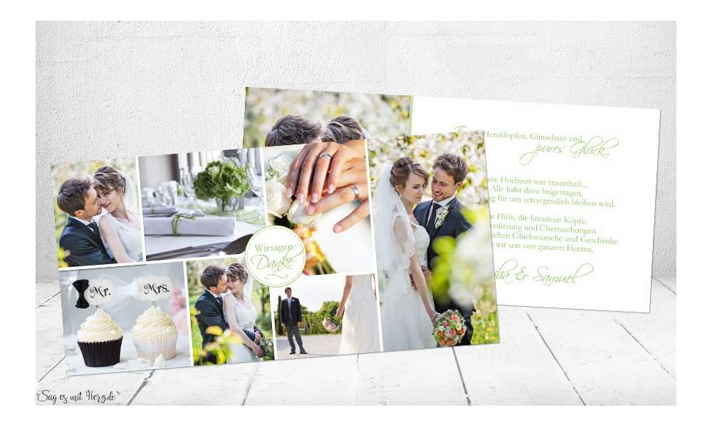 Danksagungskarte Hochzeit
