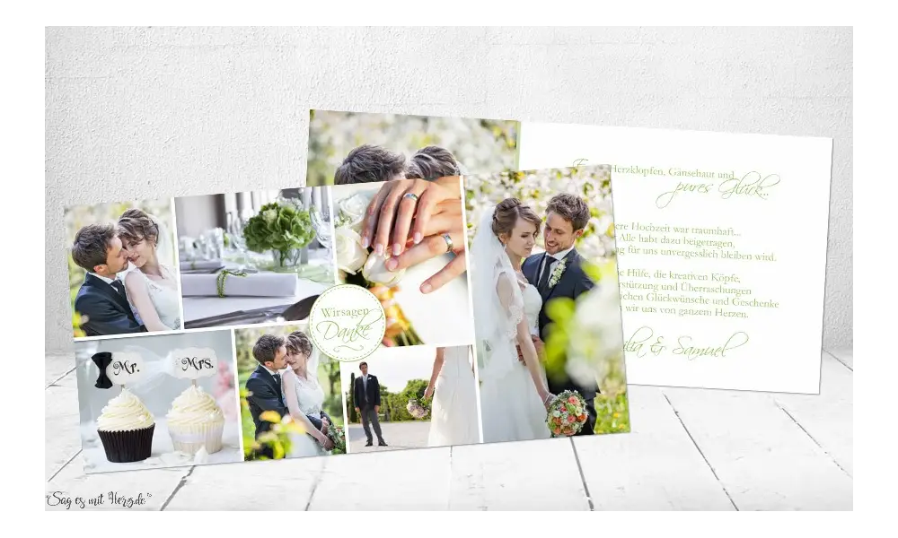 Danksagungskarte Hochzeit