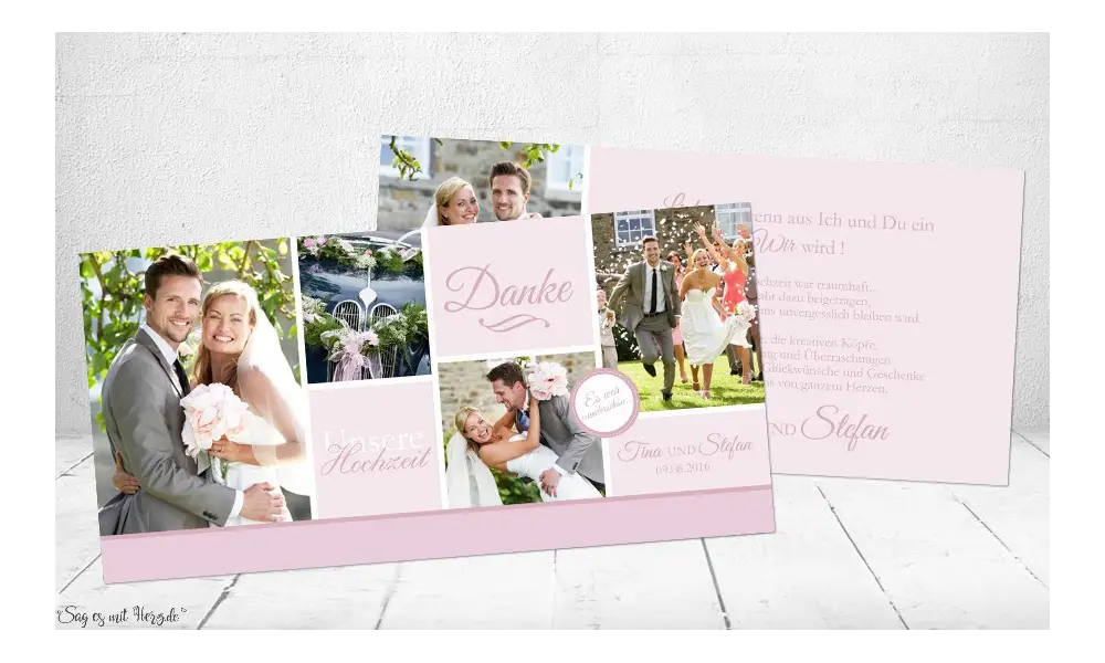 Danksagungskarte Hochzeit