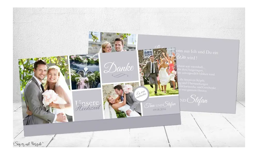 Danksagungskarte Hochzeit