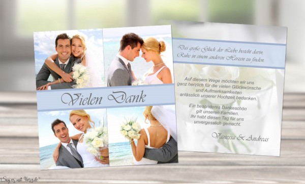 Danksagungskarte Hochzeit Karte Hochzeit 4you