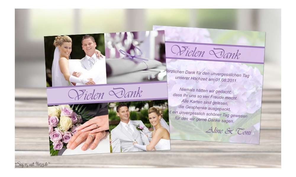 Danksagung Hochzeit