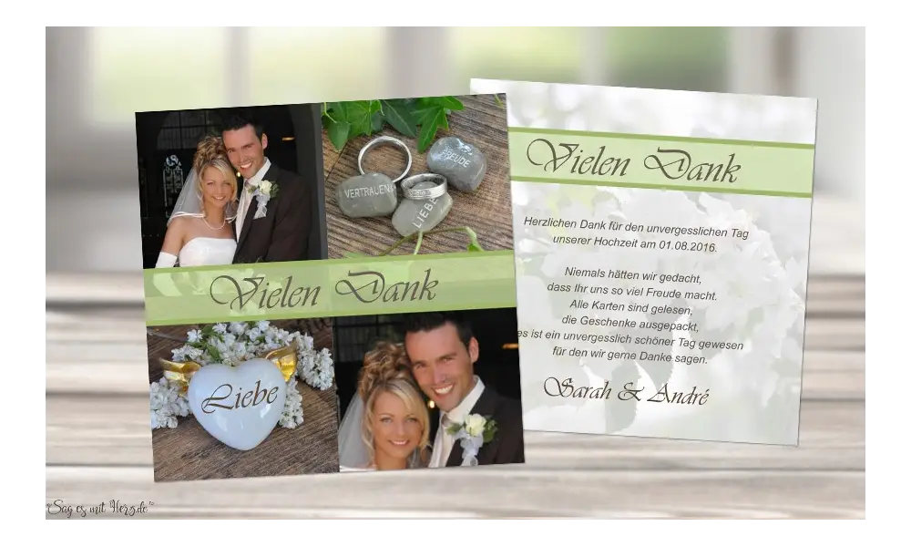 Danksagung Hochzeit