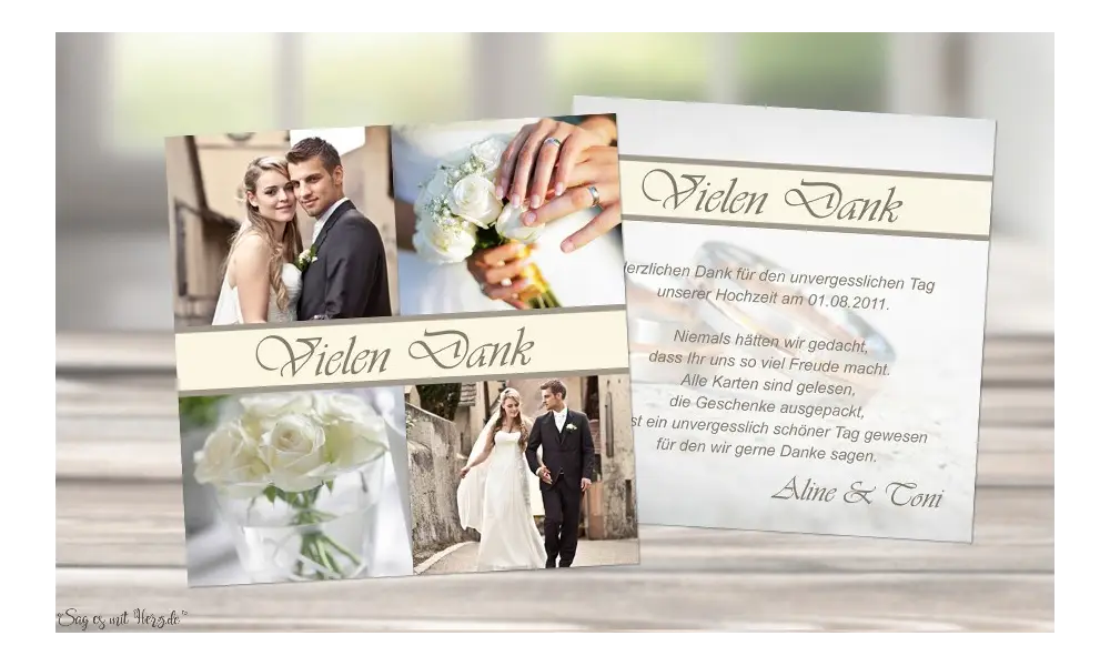 Danksagung Hochzeit