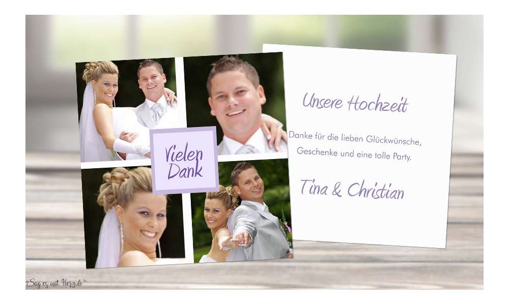 Danksagung-Hochzeit