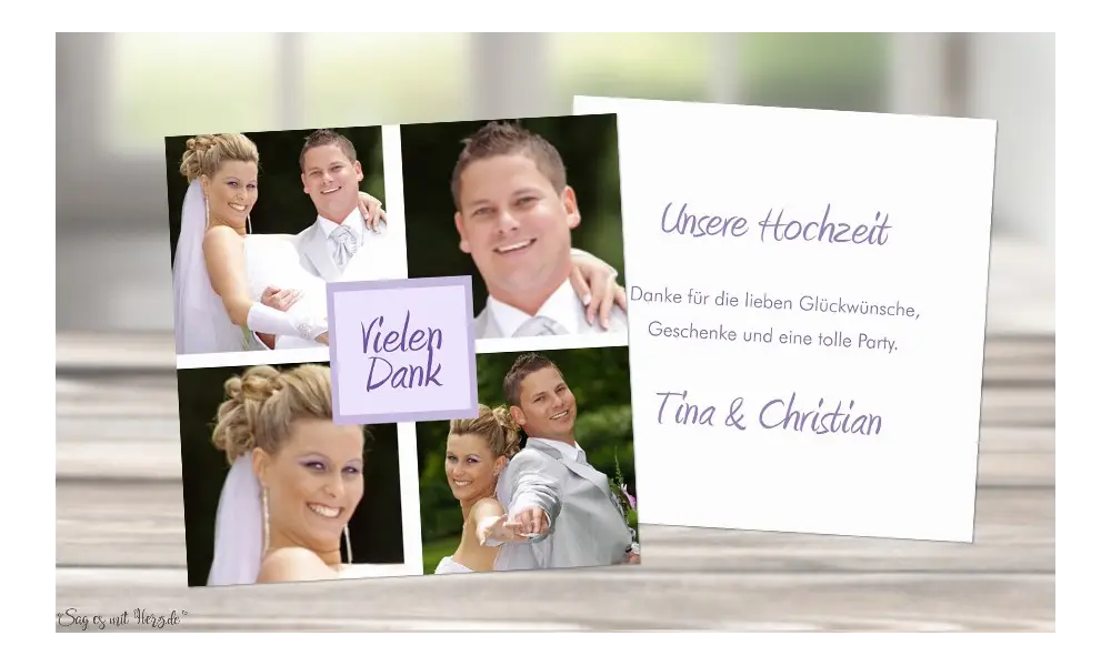 Danksagung-Hochzeit