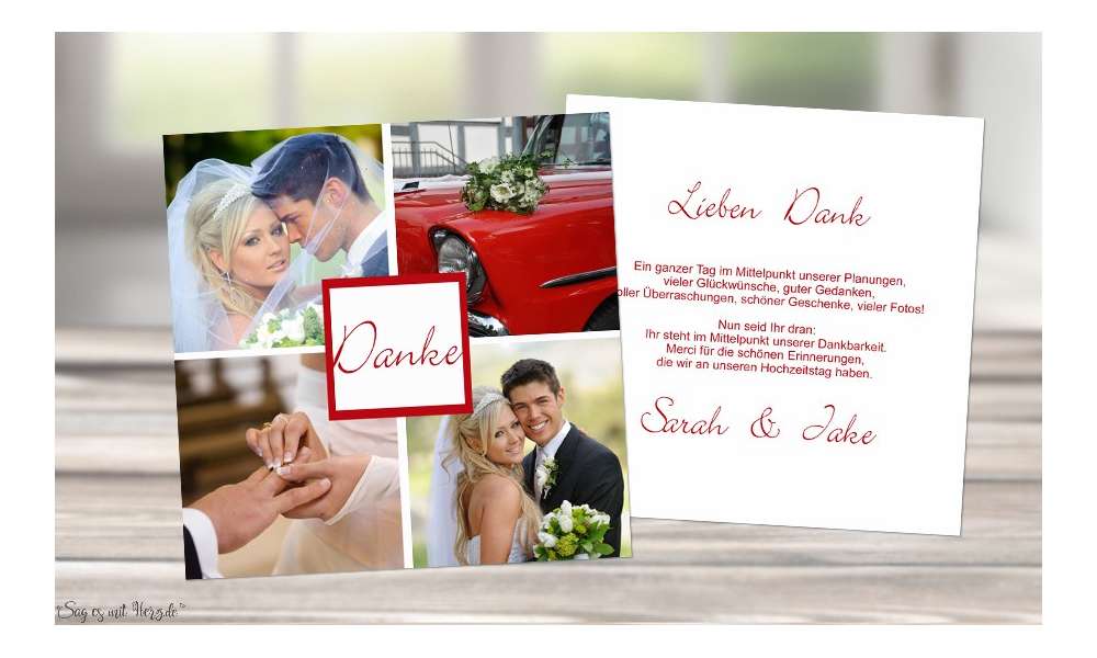 Danksagung-Hochzeit