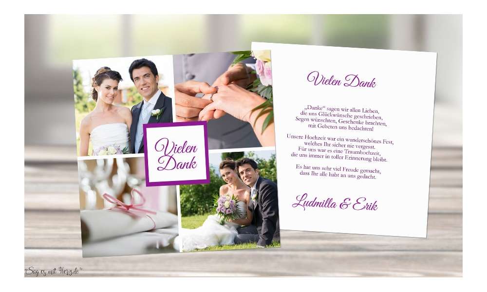 Danksagung-Hochzeit