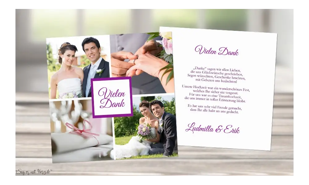 Danksagung-Hochzeit