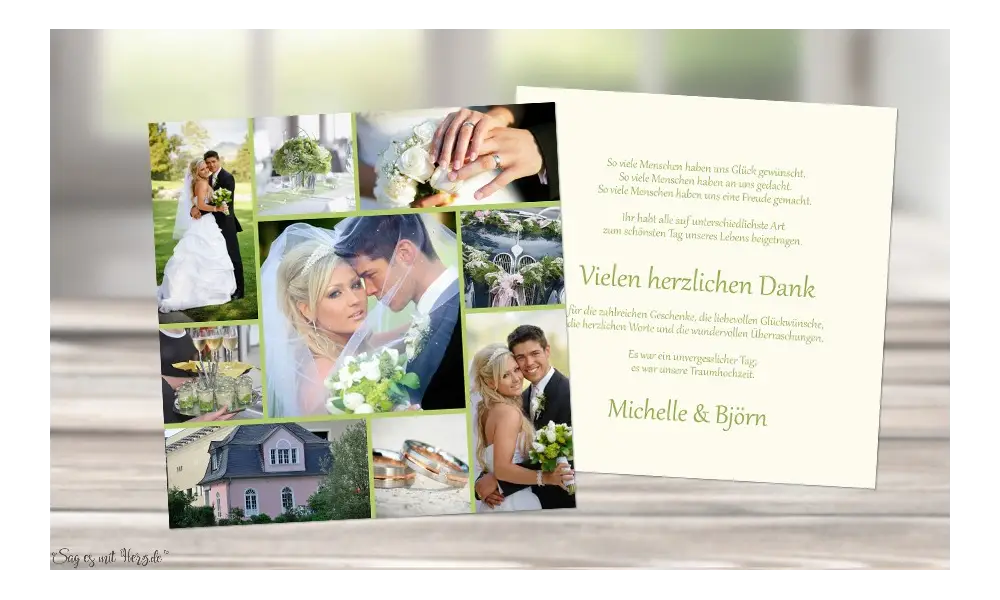 Danksagung Hochzeit