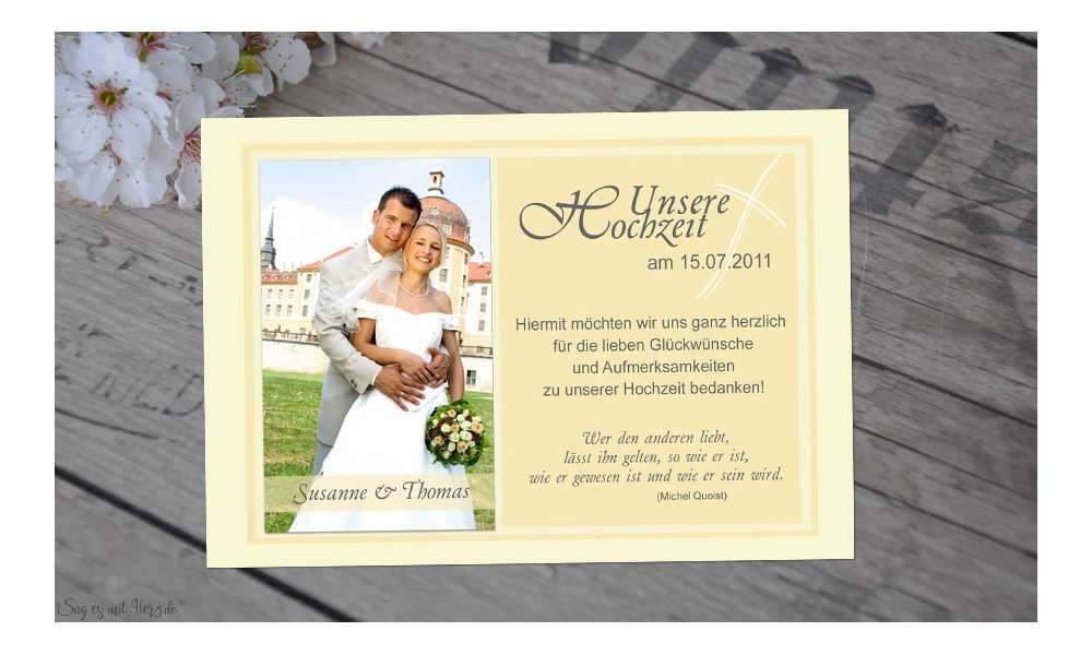 Fotokarten Hochzeit