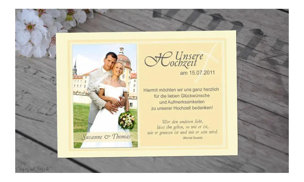 Fotokarten Hochzeit