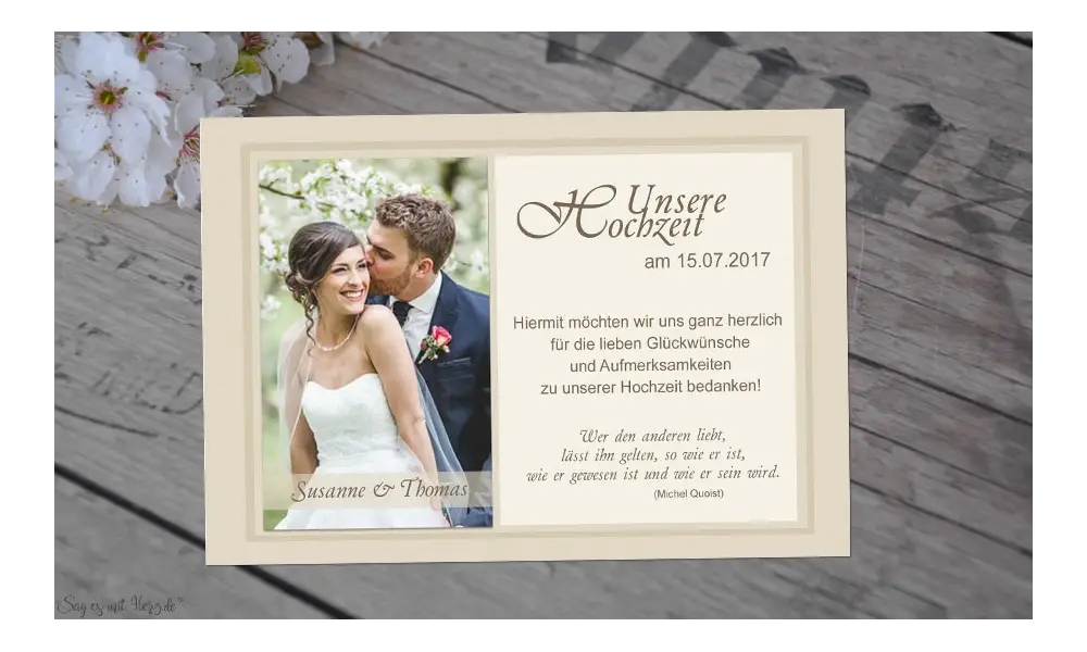 Fotokarten Hochzeit