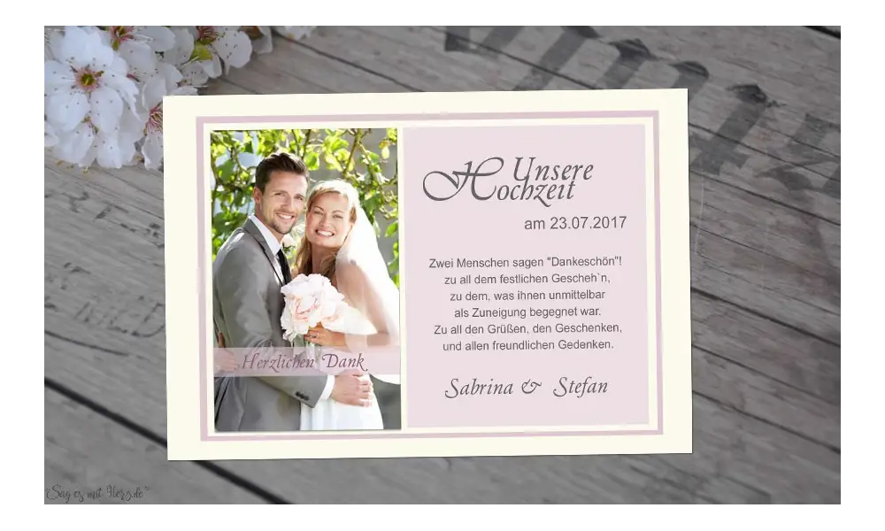 Fotokarten Hochzeit