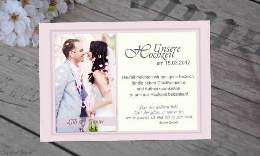 Fotokarten Hochzeit