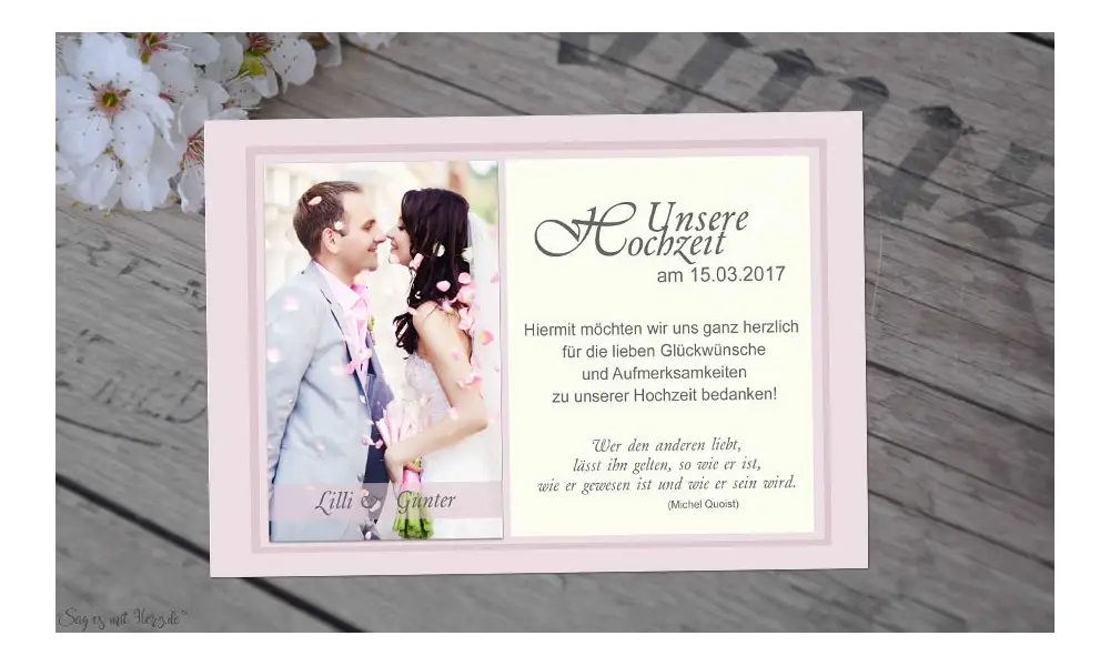 Fotokarten Hochzeit