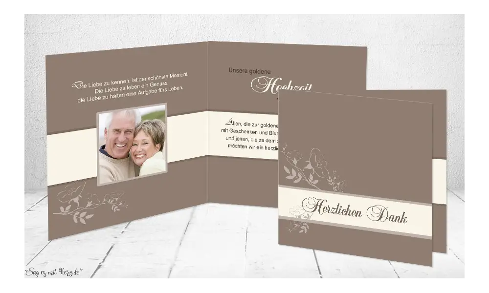 Dankeskarten Hochzeit Klappkarte