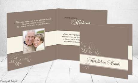 Dankeskarten Hochzeit Klappkarte
