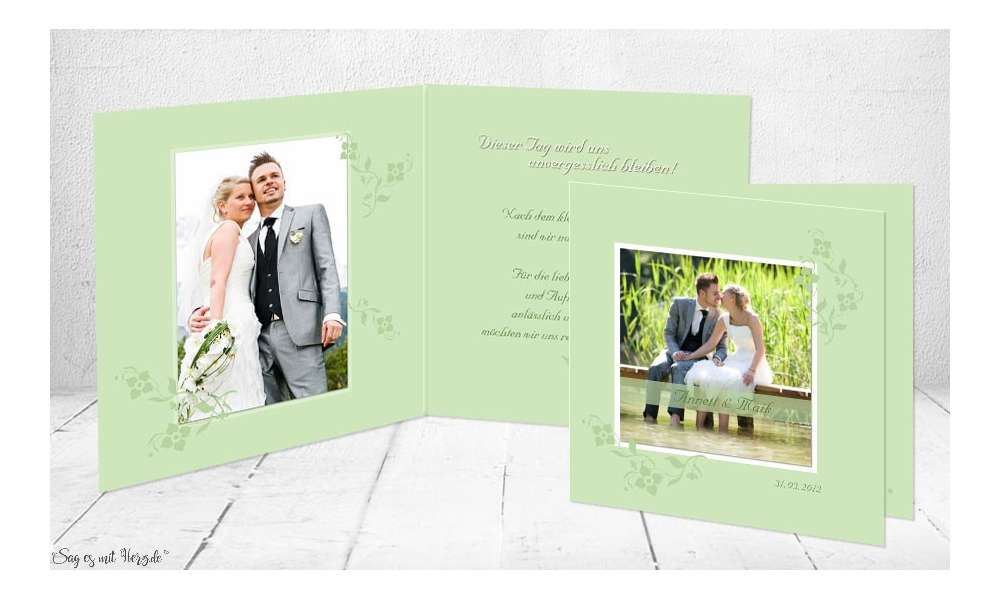 Dankeskarten Hochzeit Klappkarte