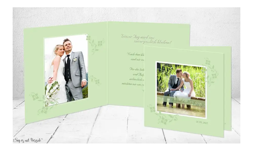 Dankeskarten Hochzeit Klappkarte